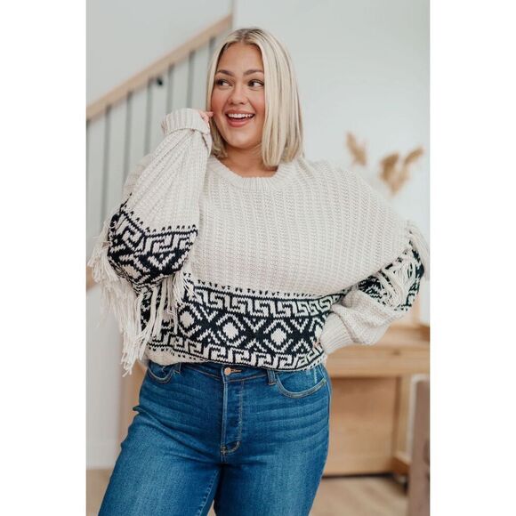 ✨H&M FRINGE-TRIMMED SZ SMALL SWEATER✨ - Picture 5 of 16